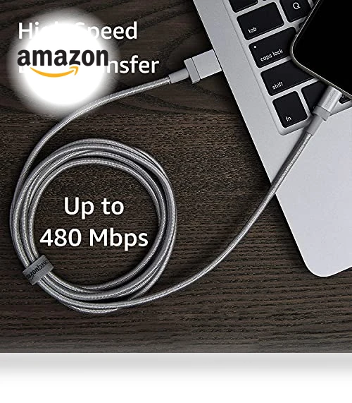 Nylon Braided USB-A to Lightning Charger Cable — Chargers & Cables, Amazon Basics
