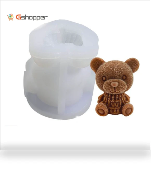 Cartoon Milk Tea Coffee Bear Ice Cube Silicone Mold — Ice Cube Molds & Trays