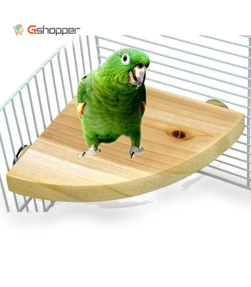 Fan-Shaped Platform Station Board Hamster Springboard Rest Platform — Toys, Parrot Log