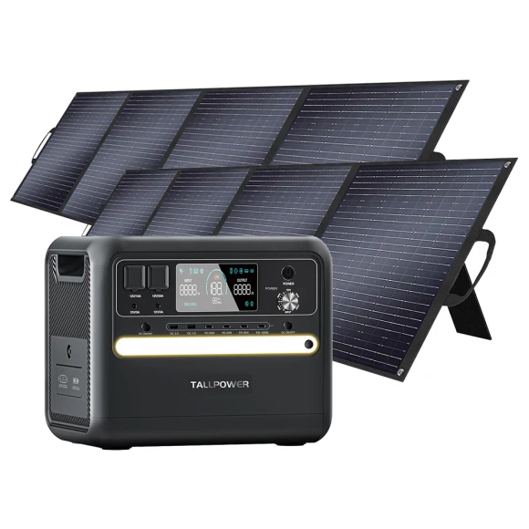 Portable Power Station with Solar Panels, TALLPOWER