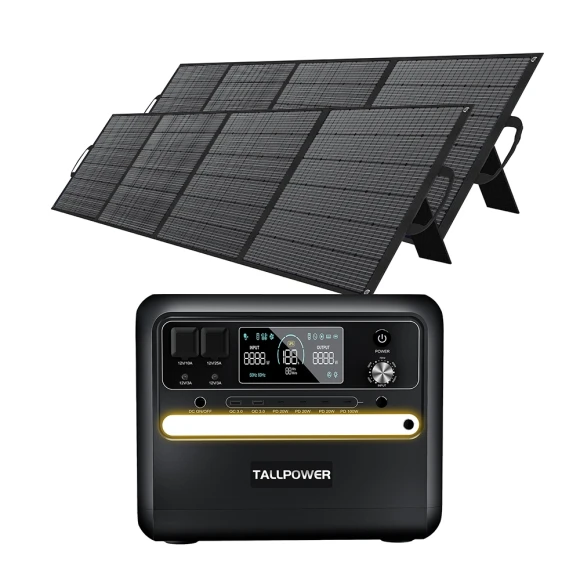 Portable Power Station with Solar Panels, TALLPOWER