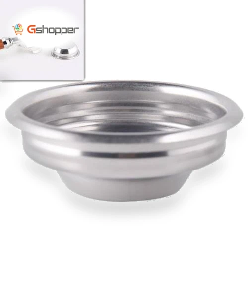Semi-automatic Coffee Machine Stainless Steel Powder Bowl Brewing Head Filter Bottomless Handle Filter — Replacement Parts