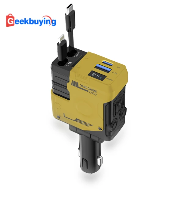 4 in 1 Car Phone Charger with Retractable Cable — Chargers, A1