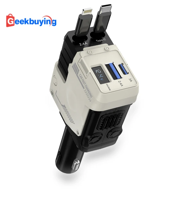 4 in 1 Car Phone Charger with Retractable Cable — Chargers, A1