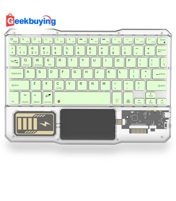 Transparent Wireless Bluetooth Keyboard with Touchpad — Keyboards, Other