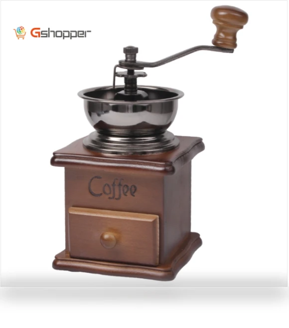 Wooden coffee bean grinder — Electric Blade Coffee Grinders