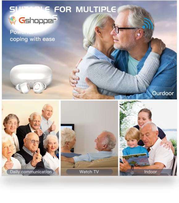 Binaural Magnetic Charging Hearing Aid — Batteries & Chargers