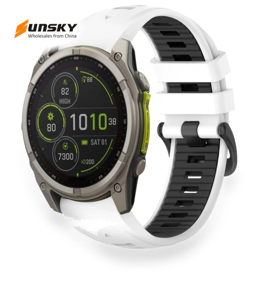 Dual Color Quick Release Silicone Watch Band — Bands, Garmin