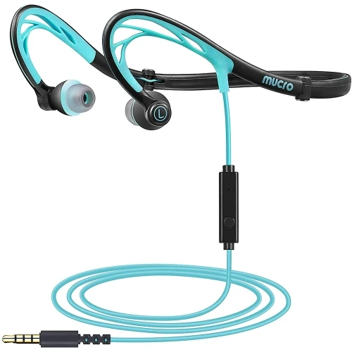 Foldable Wired Running Sports Headphones, Mucro
