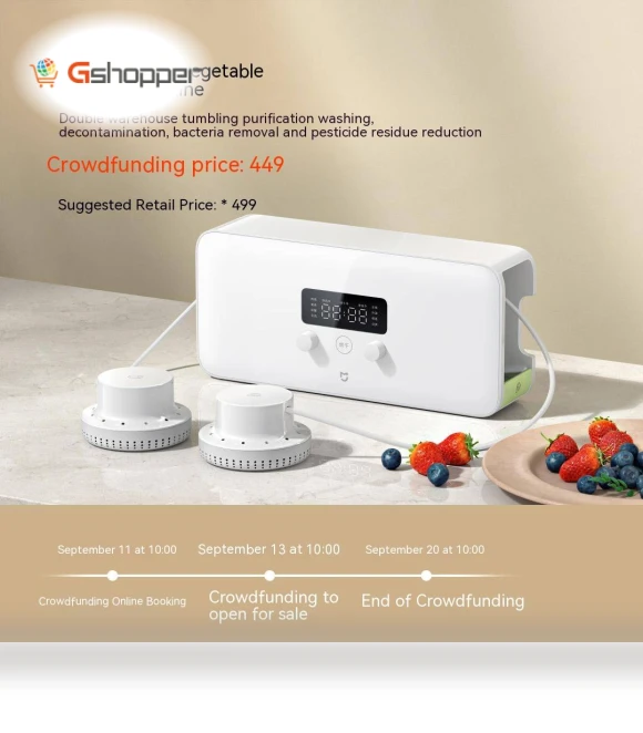 Fruit and Vegetable Cleaning Machine — Citrus, Mijia