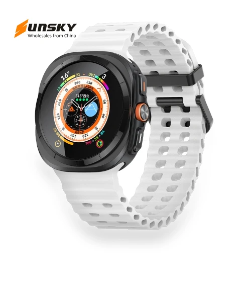 Ocean Dual Row Hole Silicone Watch Band — Bands, Samsung