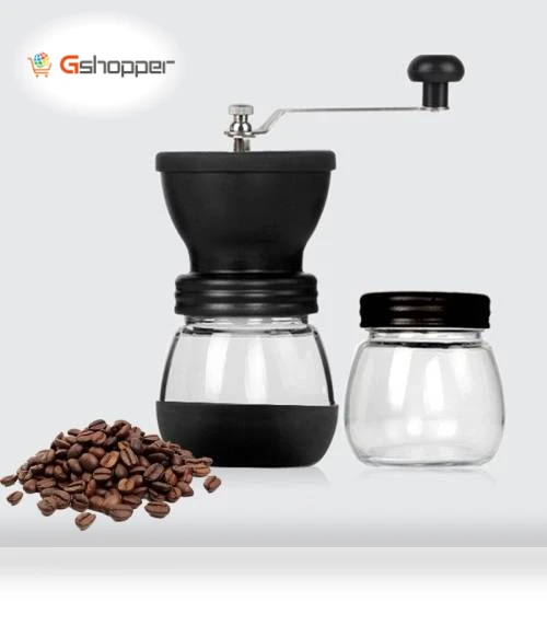 Portable Conical Burr Mill Manual Spice Herbs Hand Grinding Machine Coffee Bean Grinder with Seal Pot — Electric Blade Coffee Grinders
