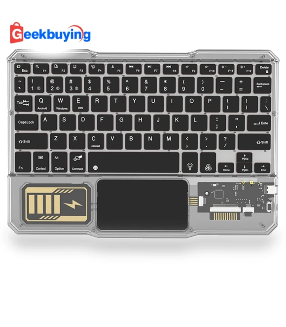 Transparent Wireless Bluetooth Keyboard with Touchpad — Keyboards, Other