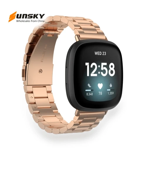 Beads Stainless Steel Watch Band — Bands, Fitbit