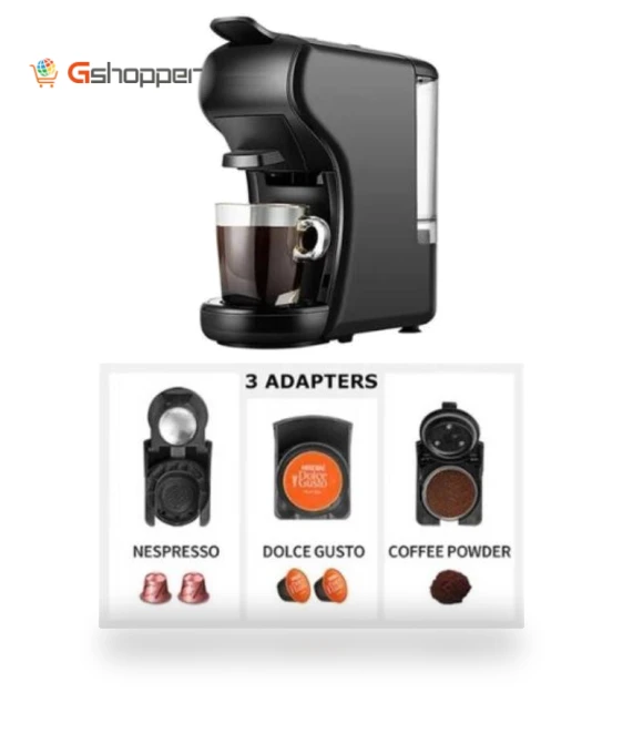 Coffee Machine 19 Bar 3in1 Multiple Cafetera Pod Coffee Maker — Coffee & Espresso Combos, KZ