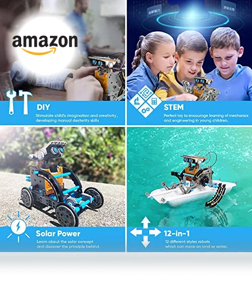 12-in-1 Education Solar Robot Toys — Solar Power, Sillbird