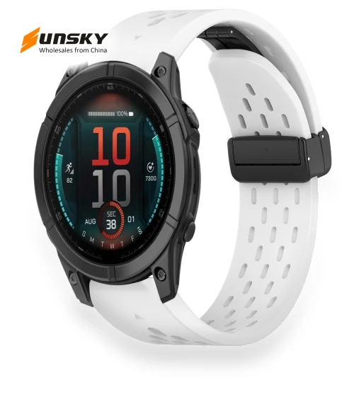 Hole Folding Buckle Silicone Watch Band — Wearable Accessories, Garmin