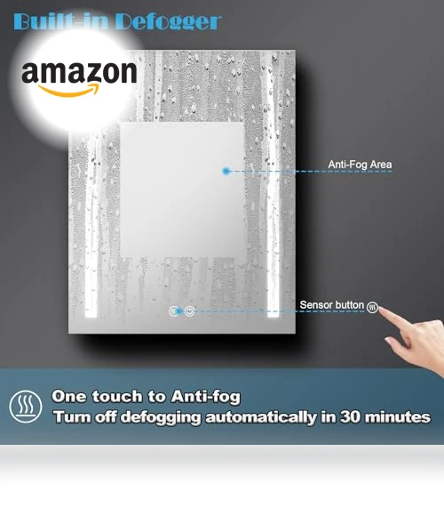LED Mirror Medicine Cabinet — Shower, Wemin Smart Home