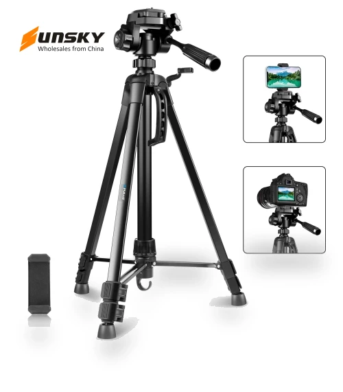 Aluminum Selfie Live Tripod Mount with Three-dimensional Head & Phone Clamp — Camera Supports, PULUZ