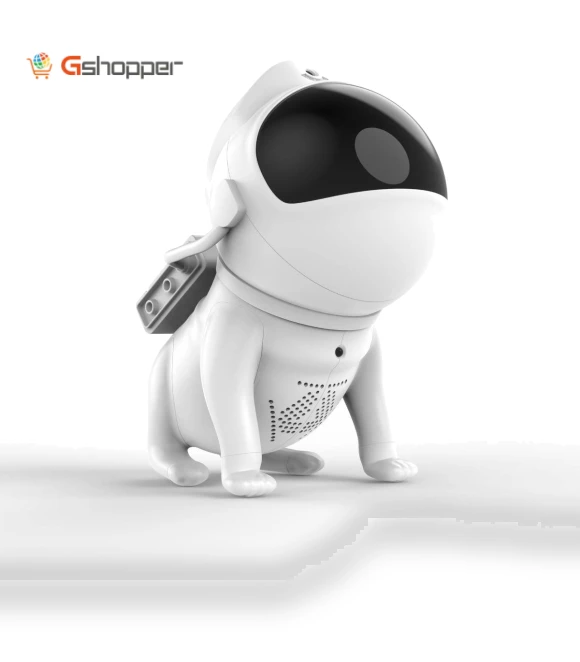 Astronaut Space Dog Bluetooth Speaker with Star Projection Light — Portable Audio
