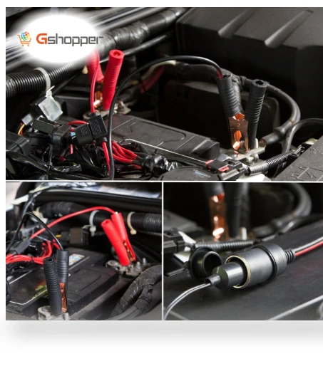 Car Cigarette Lighter Socket To Battery Alligator Clip Connector — Car Power Solutions