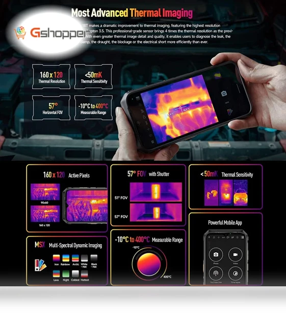 Rugged Phone with FLIR Thermal Imaging Camera — Mobile Devices & Accessories, Ulefone