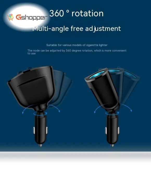 Dual USB Type-C Car Charger with Digital Display — Chargers