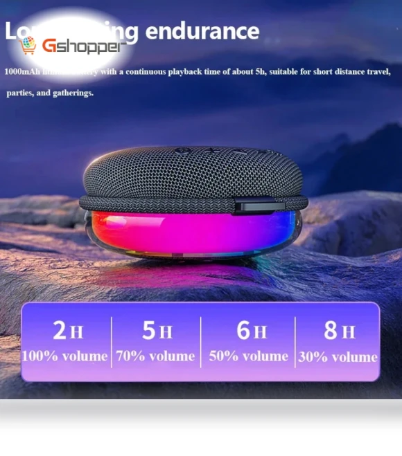 Mini Bluetooth Speaker with RGB Light — Portable Audio, EBS