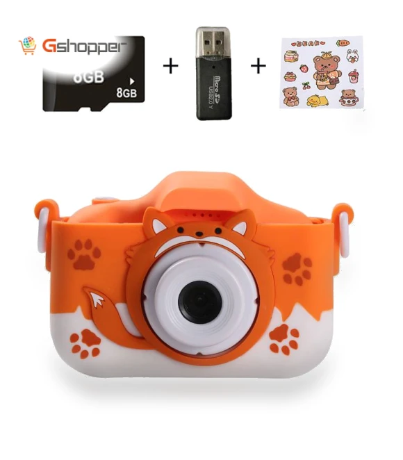 Children's Camera Front and Rear Dual Camera — Two-Way Radios for Kids, Fox