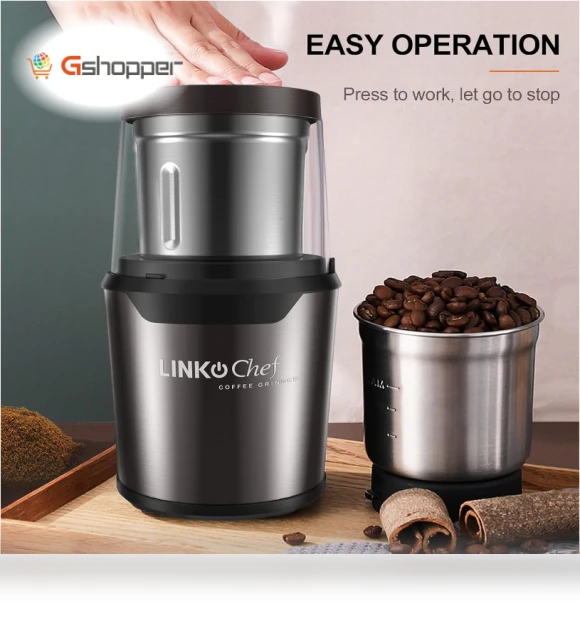 Electric Coffee and Spice Grinder — Electric Blade Coffee Grinders, LINKchef