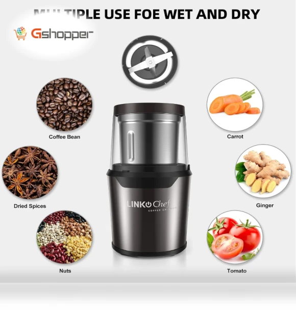 Electric Coffee and Spice Grinder — Electric Blade Coffee Grinders, LINKchef