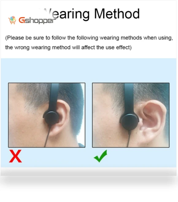 Bone Conduction Wired Earphone Charging Hearing Aid — On-Ear Headphones