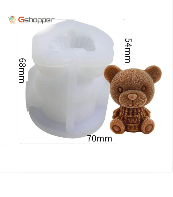 Cartoon Milk Tea Coffee Bear Ice Cube Silicone Mold — Ice Cube Molds & Trays