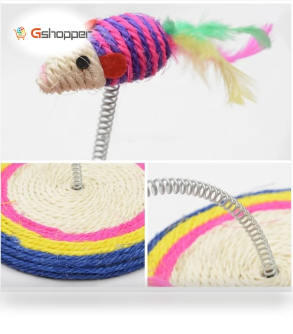 Color Sisal Spring Round Seat Cat Claw Plate — Scratching Posts