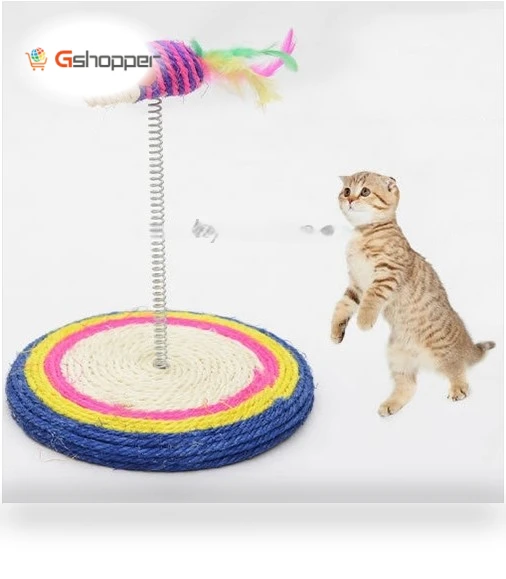 Color Sisal Spring Round Seat Cat Claw Plate — Scratching Posts