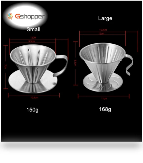 Double-layer Stainless Steel Pour-over Coffee Filter — Reusable