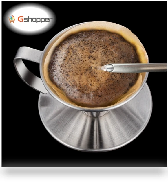 Double-layer Stainless Steel Pour-over Coffee Filter — Reusable