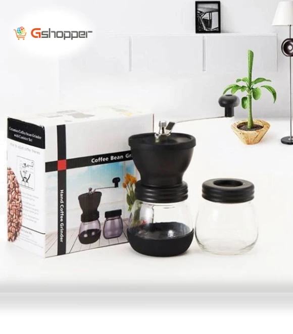 Portable Conical Burr Mill Manual Spice Herbs Hand Grinding Machine Coffee Bean Grinder with Seal Pot — Electric Blade Coffee Grinders