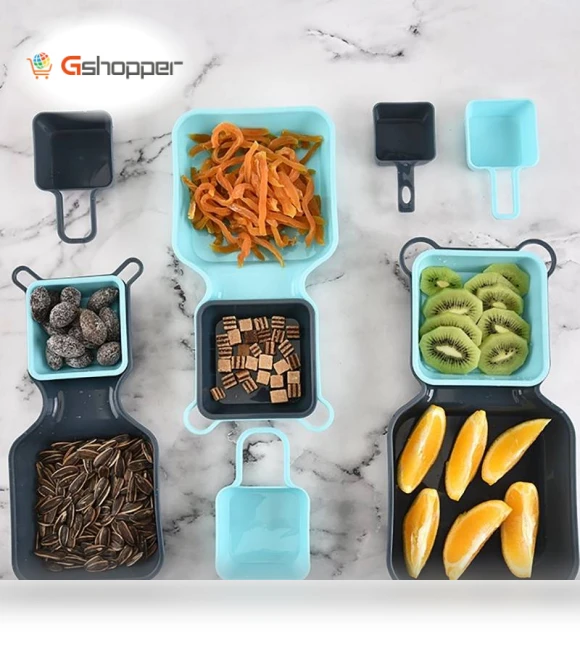 Rainbow Plate Fruit Snack Plate with Multi-Measuring Spoon — Spoons