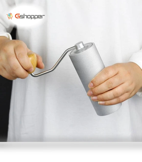 Stainless Steel Hand Crank Coffee Bean Grinder — Electric Blade Coffee Grinders