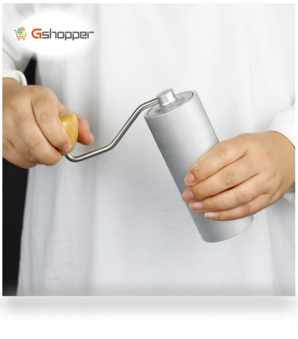 Stainless Steel Hand Crank Coffee Bean Grinder — Electric Blade Coffee Grinders