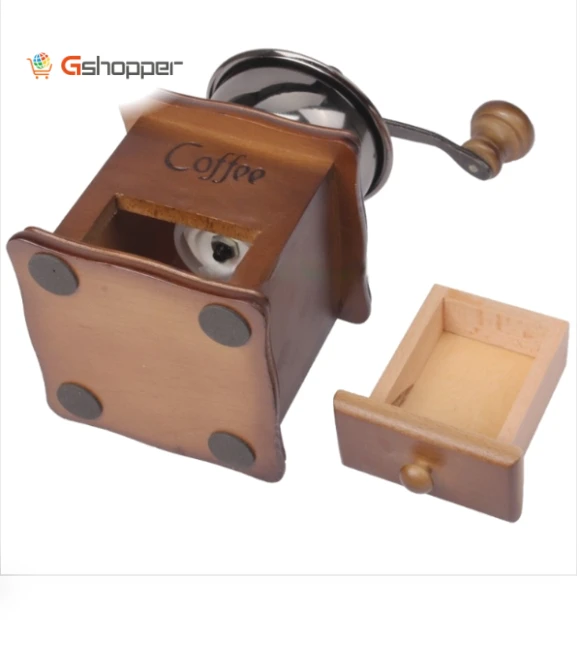 Wooden coffee bean grinder — Electric Blade Coffee Grinders