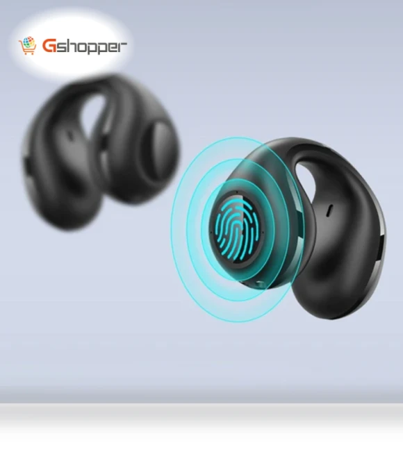 Bluetooth Clip-on Open Ear Headphones — In-Ear Headphones, Coowoo