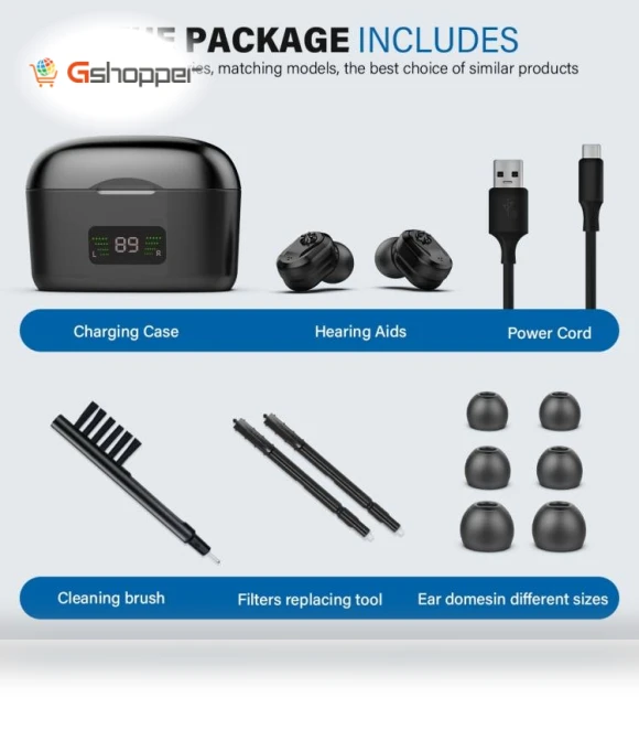In-Ear Moving Iron Performance Digital Display Sound Amplifier Hearing Aid Headphones — In-Ear Headphones