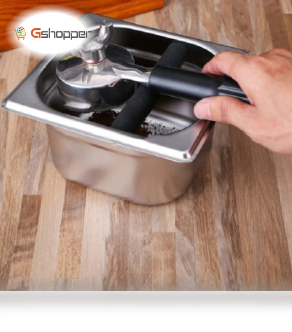 Stainless Steel Coffee Grounds Bucket — Coffee Scoops
