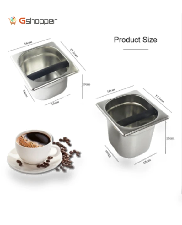 Stainless Steel Coffee Grounds Bucket — Coffee Scoops