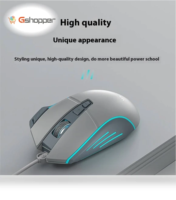 Wired Gaming Mouse with Light Emitting Buttons — Mouse Pads, Langtu
