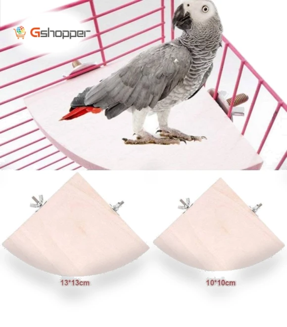 Fan-Shaped Platform Station Board Hamster Springboard Rest Platform — Toys, Parrot Log