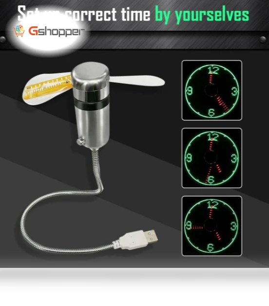 Mini Time And Temperature Display with LED Light — Clock