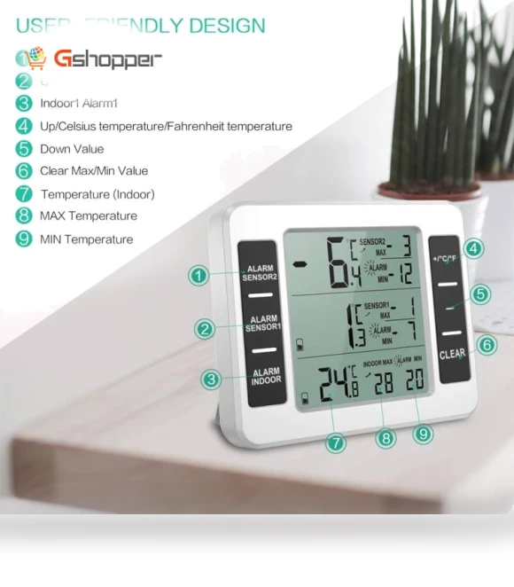 Wireless Indoor Outdoor High-Precision Thermometer — Home Climate Control